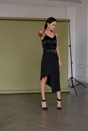 Асимметричная юбка чёрная