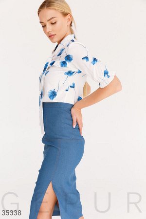 Gepur Шелковая цветочная блуза