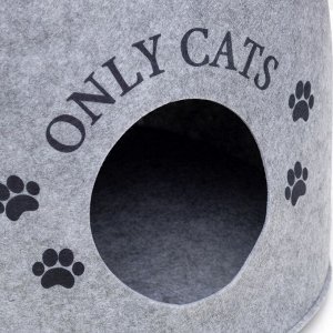 Домик для животных из войлока "Ушастик ONLY CATS", 46 х 46 х 43 см