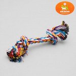 Игрушка канатная &quot;2 узла&quot; малая, 20 г, до 20 см, микс цветов