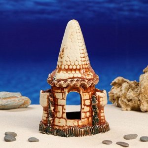 Декорация для аквариума "Средний замок с аркой", 12 х 16 х 23 см, микс