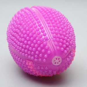 Мяч для собак светящийся с пищалкой "Регби", 7 см, микс цветов