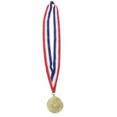 С017 Медаль золото d 50мм, с широкой лентой (ширина 2,5см, длина 80см)