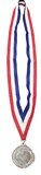 С017А Медаль серебро d 50мм, с широкой лентой (ширина 2,5см, длина 80см)
