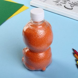 Песок цветной в бутылках "Оранжевый"МИКС 500 гр