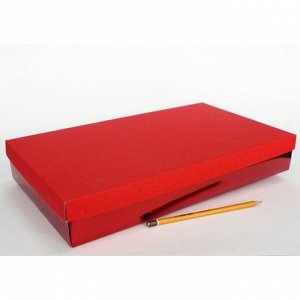 Коробка складная 40 х 23,5 х 6 см цвет красный 2 части