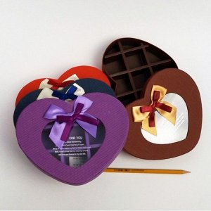 Коробка картон под конфеты Сердце 17,5 х 14 см