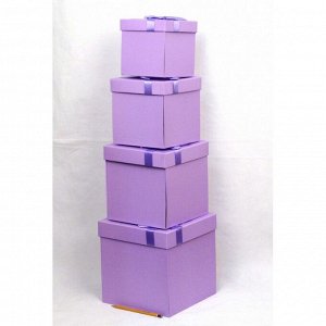 Коробка картон куб-сюрприз набор 4 шт 23,5 х 23,5 х 24 см HS-17-5