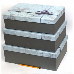 Коробка картон прямоугольник набор 3 шт 38,5 х 27,5 х 14 см C61337-14Q HS-1-10