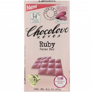 Chocolove, рубиновый какао, 34% какао, 87 г (3,1 унции)