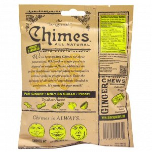 Chimes, имбирные жевательные конфеты, оригинальный вкус, 141,8 г (5 унций)