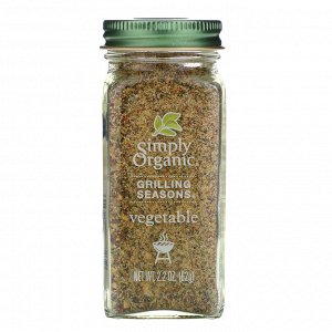 Simply Organic, Специи для гриля, Для овощей, Органические, 2,2 унции (62 г)