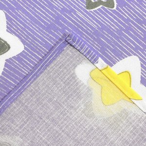 Постельное бельё Галчонок «Звёздочки» цвет фиолетовый, 147х112, 150х100, 40х60 - 1шт, бязь, 120±6 гр