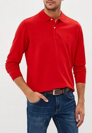 Рубашка поло мужская дл. рукав Красный