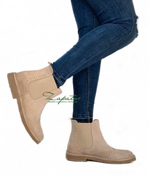 Челси Челси-унисекс из натуральной кожи от AB.Zapatos 609 New R BEIG