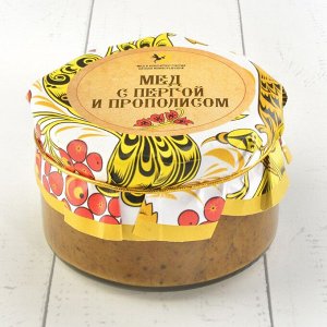 Крем-мёд с пергой и прополисом Русский стиль 230 гр.