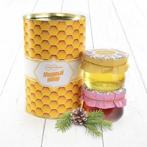 Медовый набор Соты тубус липовый и гречишный мёд