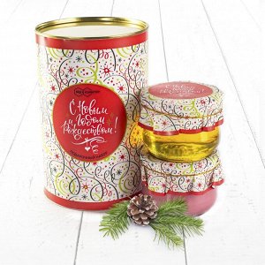 Подарочный Набор Тубус Фейерверк с малиной и цветочный мёд
