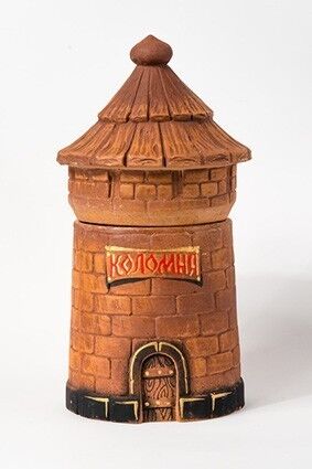 Бочонок керамический с медом "Башня" 0,5 кг.