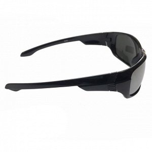 Стильные мужские очки Open в чёрной оправе с зеркальными линзами.