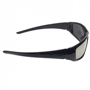 См. описание. Стильные мужские очки Refetto в чёрной оправе с зеркальными линзами.
