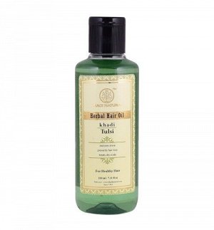 Khadi Tulsi Oil / Кхади Травяное масло для волос "Тулси" 210мл.