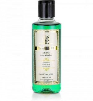 Khadi Amla & Brahmi Oil / Кхади Травяное масло для волос "Амла Брами" 210мл