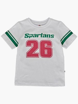 Футболка д/м "Spartans 26" (98-122см) UD 0188-5(2) бел/зеленый