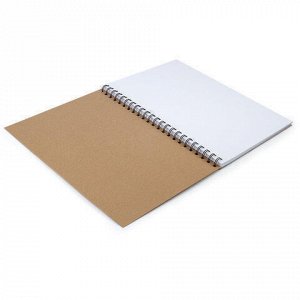 Скетчбук, белая бумага 150 г/м2, 210х297 мм, 30 л., гребень, BRAUBERG ART &quot;CLASSIC&quot;, 128949