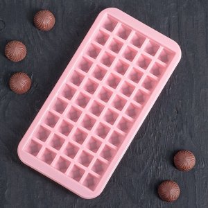 Форма для льда и шоколада «Сапфир», 50 ячеек, 25х13х2 см, цвет в ассортименте