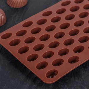 Форма для шоколада Доляна «Кофейные бобы», 18,5x11 см, 55 ячеек