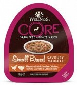 CORE SMALL BREED консервы из курицы с индейкой, морковью и зеленой фасолью для собак мелких пород 85 г