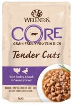 CORE TENDER CUTS паучи из индейки с уткой в виде нарезки в соусе для кошек 85 г