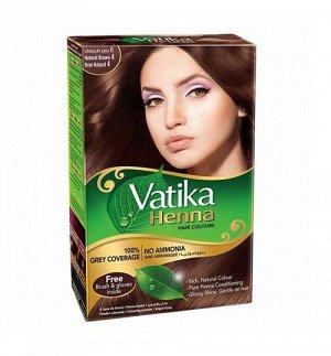 Краска для волос на основе натуральной хны DABUR VATIKA NATURALS (Коричневый)