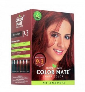 9.3 Краска для волос ColorMate на основе натуральной хны бордовый цвет 75 г