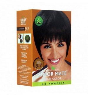 Color Mate Hair Color. Light Brown 9,7 /Краска для волос марки «Калормэйт» Светло-коричневый, тон 9.7