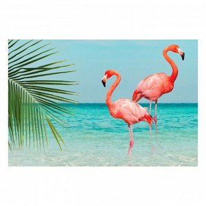 Интерьерная наклейка "Розовый фламинго" 60х90 см