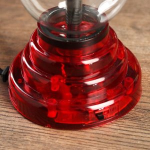 Плазменный шар "Шар на подставке" красный 14х10х10 см