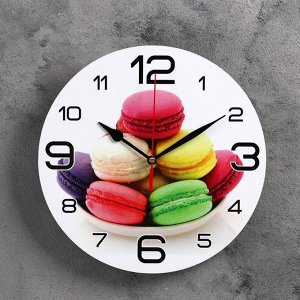 Часы настенные, серия: Кухня, "Макаруны", 24  см, в ассортименте