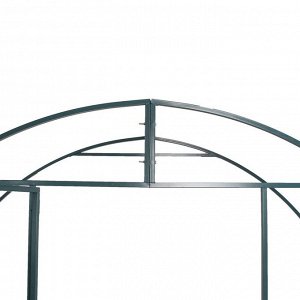 Каркас теплицы, 4 x 3 x 2 м, шаг 1 м, профиль 20 x 20 мм, толщина металла 1 мм, без поликарбоната, половинчатые арки