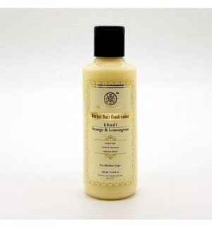 Khadi Orange & Lemongrass Hair Conditioner /Кхади Кондиционер для волос "Апельсин и Лемонграсс" 210мл