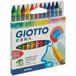 Мелки восковые Giotto &quot;Cera&quot;, 12цв., картон. уп., европодвес