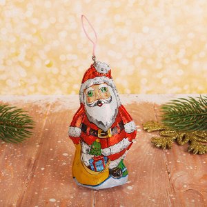 Фигура из тёмного шоколада "Санта Клаус" украшение на ёлку, 40 г