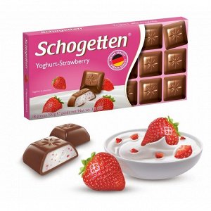 Молочный шоколад Schogetten Yoghurt-Strawberry Chocolate "Йогурт-Клубника" 100 г