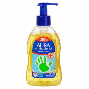 Жидкое мыло Aura «Для всей семьи», с антибактериальным эффектом, ромашка, 300 мл