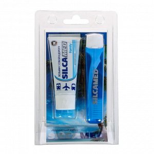 Набор дорожный: зубная паста Silcamed fanily 30г + зубная щетка Silcamed
