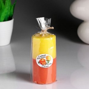 Свеча- цилиндр "Лимон- апельсин" ароматическая, 5,2-9,5 см