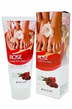 Крем для ног с экстрактом розы 3W Clinic Lovely Foot Cream