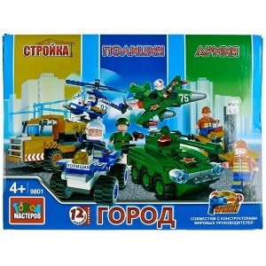 KK-9801-R КОНСТРУКТОР "ГОРОД МАСТЕРОВ" "ГОРОД" В ЯЙЦЕ В ДИСПЛЕЕ (РУСС. УП.)  УП-12ШТ в кор.2*6уп