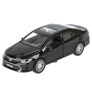 CAMRY-BK Машина металл TOYOTA CAMRY длина 12 см, двери, багажн, инерц, черный, кор. Технопарк в кор.2*36шт